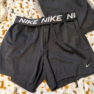 Nike Black Athletic Shorts with Elastic Waistband